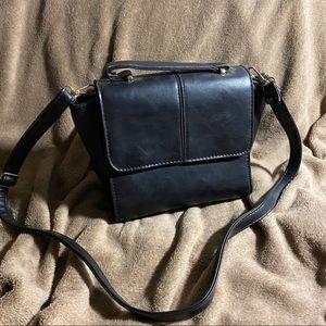 Black Leather Crossbody Bag